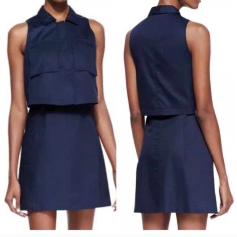 Theory cotton tiered utility dress